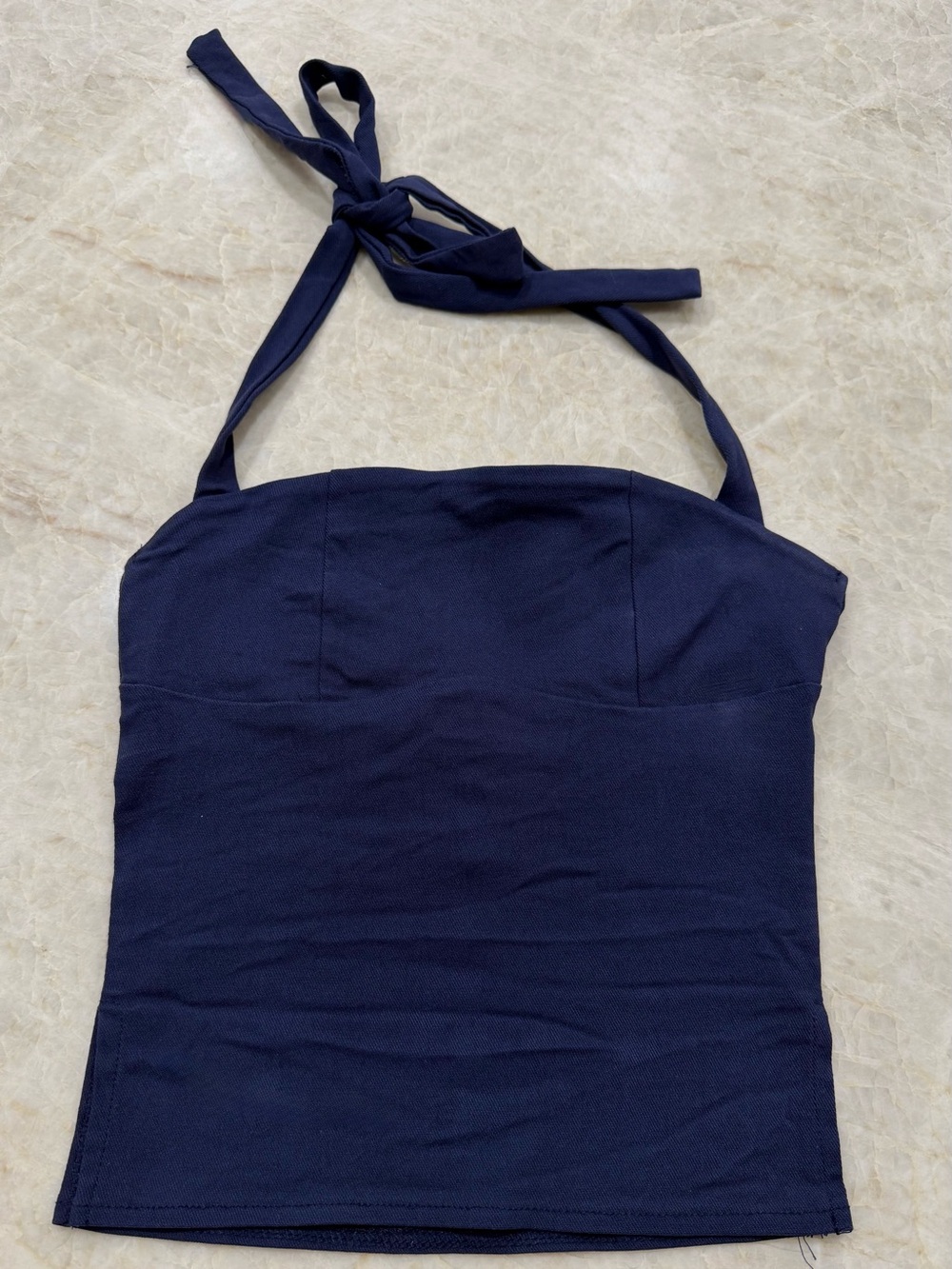 Edikted Women’s Dara Halter Neck Top Navy